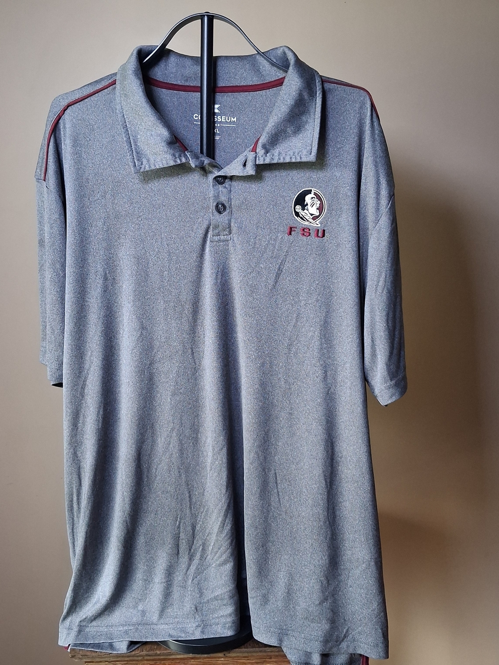 Colluseum Florida State Seminoles Gray Polo; Size XXL
